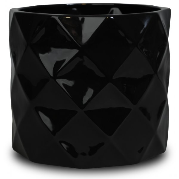 Krukke Romb H19 cm - Svart