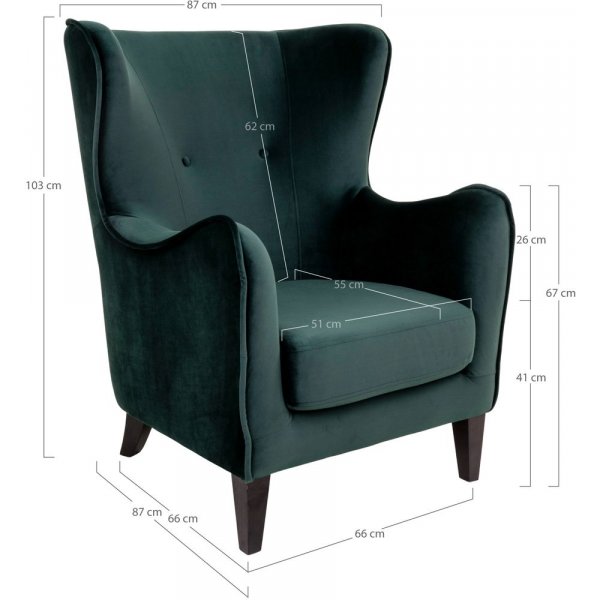 Campo lenestol - M�rkegr�nn/Svart