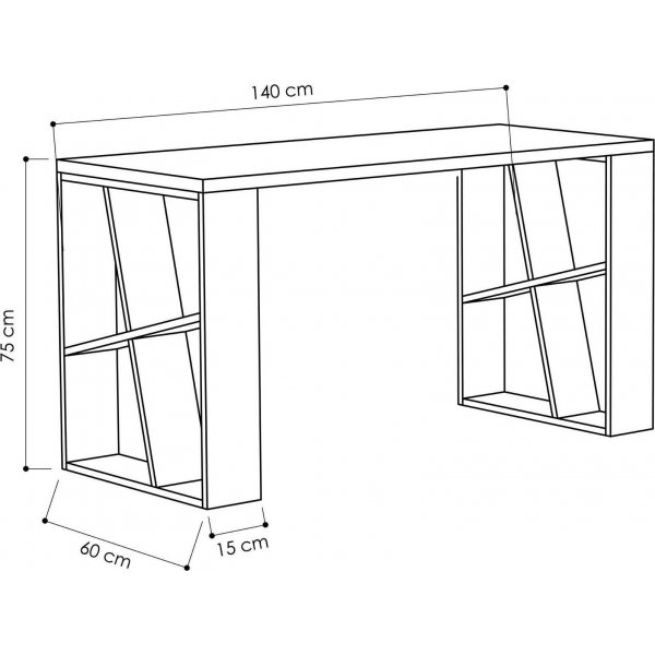 Honey skrivebord - Hvit/mørk eik Honey skrivebord - Hvit/mørk eik