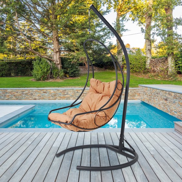 Cali hengestol - Antrasitt/krem + Møbelrengjøring Cali hengestol - Antrasitt/krem + Møbelrengjøring