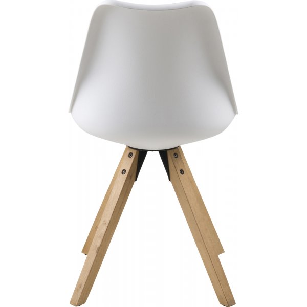 Dima spisestuestol - Hvit PU/gummitre Dima spisestuestol - Hvit PU/gummitre