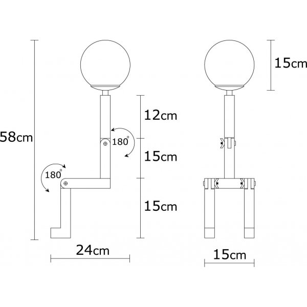 Milet bordlampe, opal - Naturell