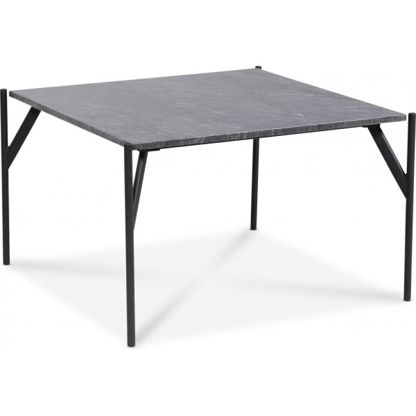 Accent stuebord 75 - Gr marmor / Svart