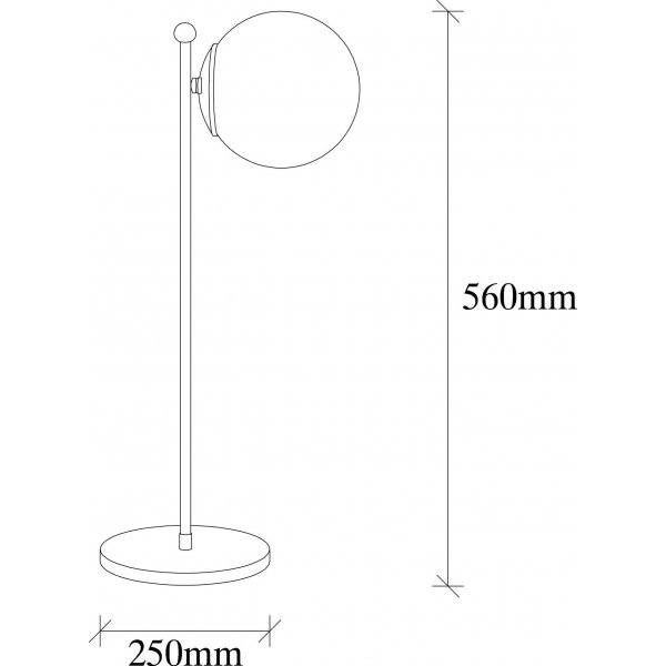 Fas bordlampe klar - Svart Fas bordlampe klar - Svart