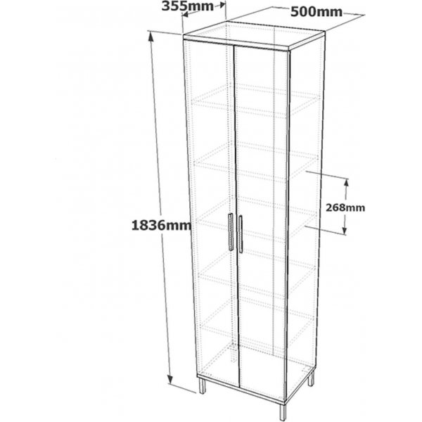 Vogue skap 4 - Brun/antrasitt Vogue skap 4 - Brun/antrasitt
