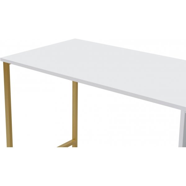 Twin skrivebord - Hvit/gull Twin skrivebord - Hvit/gull