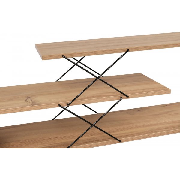 Zigzag mediebenk - Eik