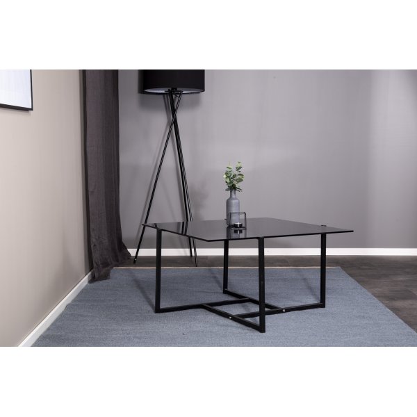 Salongbord Bivo - Svart / Glass
