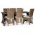 Croco spisegruppe; Spisebord 200x90 cm med 6 stoler
