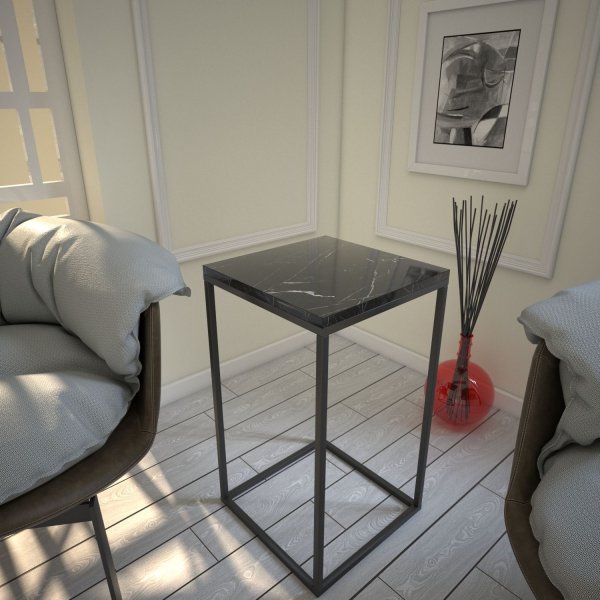 Pure sidebord - Svart/hvit Pure sidebord - Svart/hvit