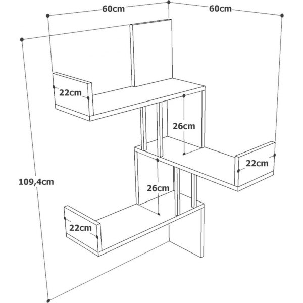 Voyage vegghylle 17 - Furu