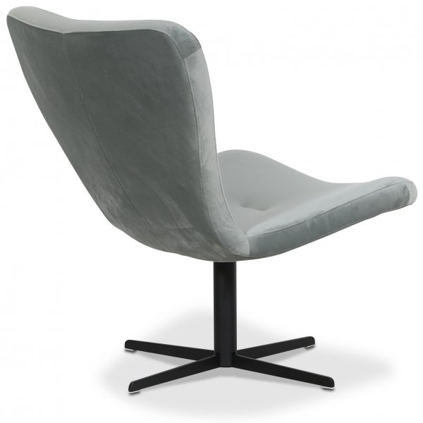 Spekeröd designer lenestol - Lysegrå (Fløyel) / Svart Spekeröd designer lenestol - Lysegrå (Fløyel) / Svart