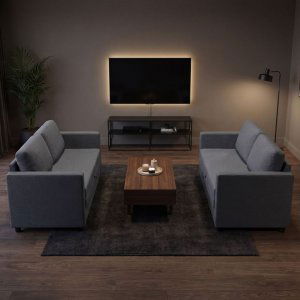 Mind Sovesofa (senget foran) - Antrasitt + Tekstilpleie for m�bler