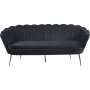 Musslan 3-seters sofa - Svart / krom Musslan 3-seters sofa - Svart / krom