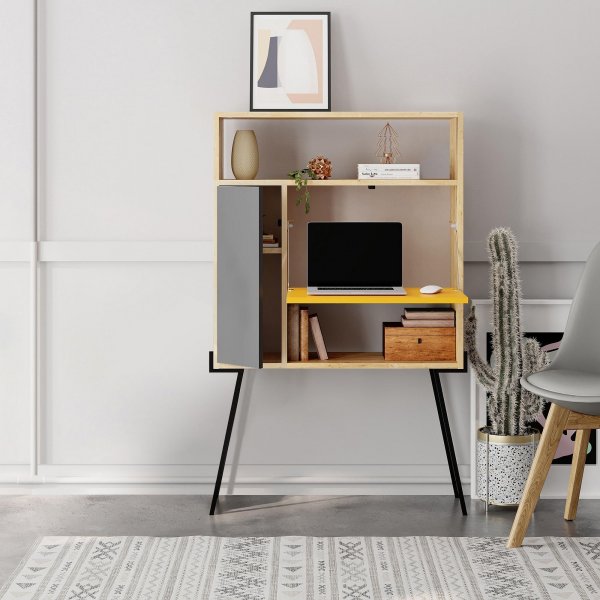 Tatti skap - Eik/sennepsgul/antrasitt Tatti skap - Eik/sennepsgul/antrasitt