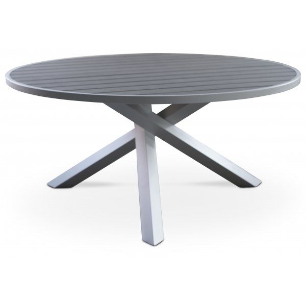 Ekens rundt spisebord 150 - Hvit/gr-polywood