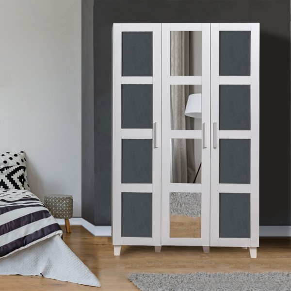 Hedera garderobe 2 - Hvit/antrasitt Hedera garderobe 2 - Hvit/antrasitt