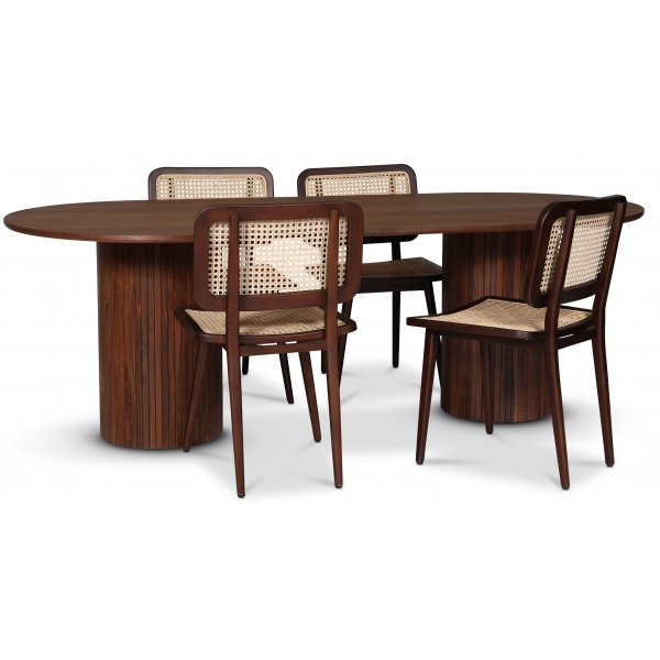 Sikn�s stol - Brun mahogny/rotting + M�belf�tter