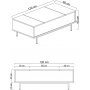 Force sofabord - Antrasitt/hvit/slv