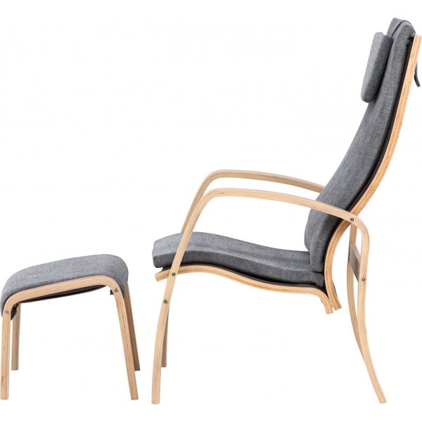 Grötö lenestol - Mørk grå/hvitvask Grötö lenestol - Mørk grå/hvitvask