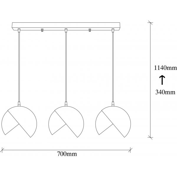 Berkeley taklampe 252-S1 - Sort/gull Berkeley taklampe 252-S1 - Sort/gull
