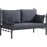 Lalas 2-seters utesofa - Svart/antrasitt Lalas 2-seters utesofa - Svart/antrasitt