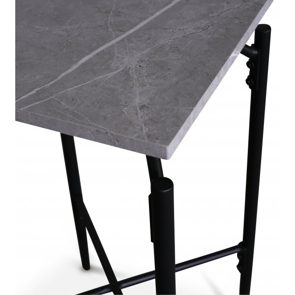 Wayne sidebord, kryss - Lysegr marmor (Foliering) + Flekkfjerner for mbler