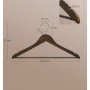 Kleshenger, tre, 44,5 cm, 10-pakning - Mrk valntt