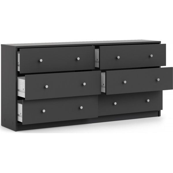 Mai kommode med 6 skuffer - Grå + Tekstilpleie for møbler Mai kommode med 6 skuffer - Grå + Tekstilpleie for møbler