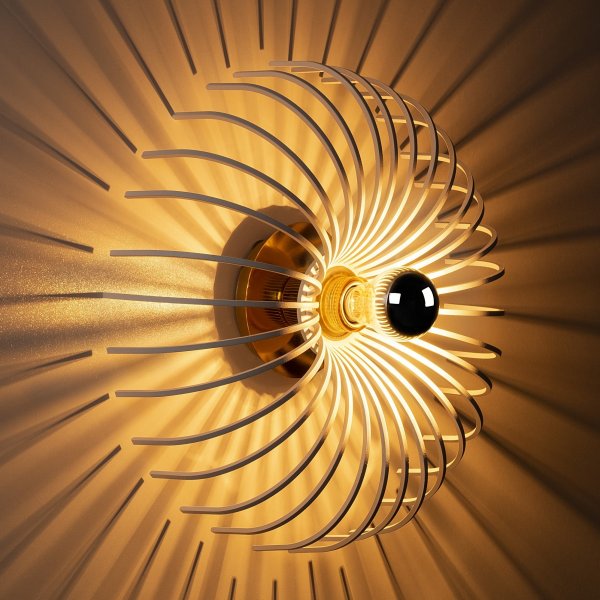 Aspendos vegglampe N-646 - Hvit