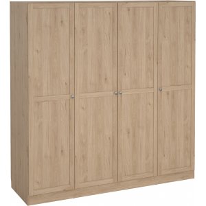 Billund garderobe med 4 drer - Hickory