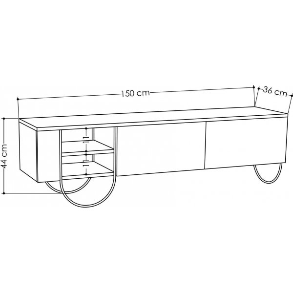 Norfolk mediebenk - Hvit