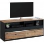 Belize mediabenk 150 cm - Versailles eik/sort
