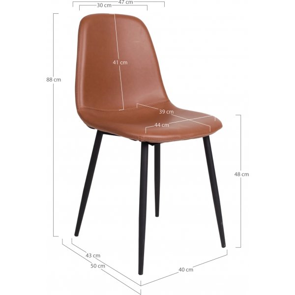 Toulon spisegruppe med 4 Stockholm spisestoler i lysebrunt kunstskinn Toulon spisegruppe med 4 Stockholm spisestoler i lysebrunt kunstskinn