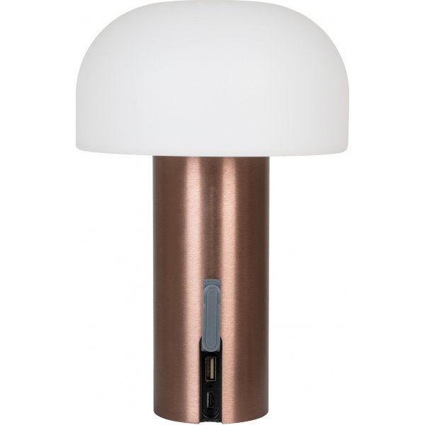 Soham bordlampe - Hvit/Kobber Soham bordlampe - Hvit/Kobber