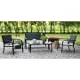 Alesund Sofagruppe med bord (2+1+1+bord) - Svart
