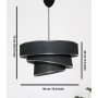 Couper taklampe - Sort/slv