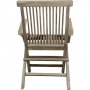 Salt stol med armlene - Gr teak