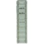 Container bokhylle H116 cm - vintage metall / Tre