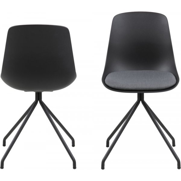 Eva Spisestol - Mørkegrå/svart Eva Spisestol - Mørkegrå/svart