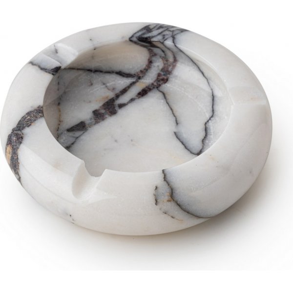 Runde askebegre i 2 typer marmor - 2 stk Runde askebegre i 2 typer marmor - 2 stk