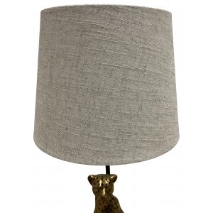 Grov lin lampeskjerm rund - Beige Grov lin lampeskjerm rund - Beige