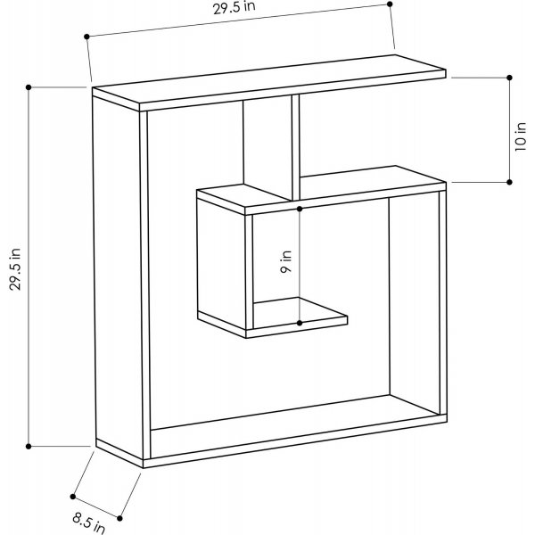 Laby vegghylle - Brun