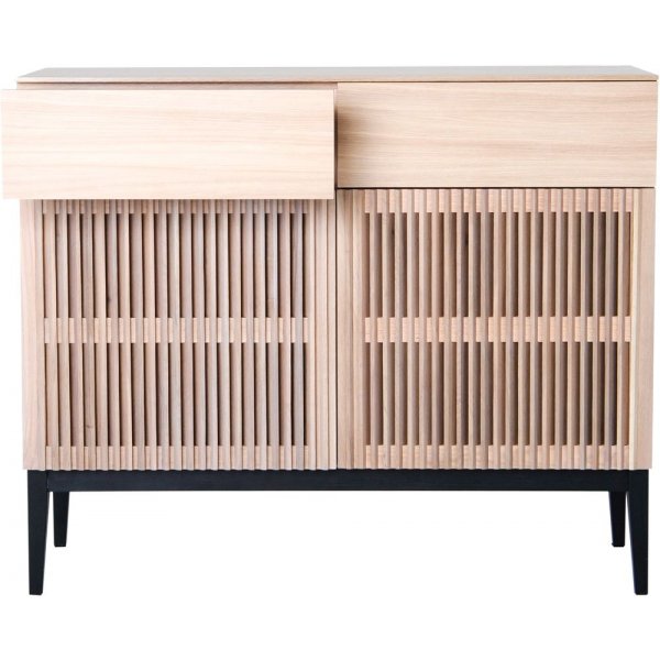 Darell lavt vitrineskap - Askfin�r/svart