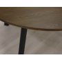 Rundt Freddy spisebord, 155 cm - Brun eikefinr/svart metall