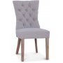 Victoria spisegruppe, rundt spisebord 120 cm med 4 stk. Tuva Kate stoler - Hvit/brunbeiset