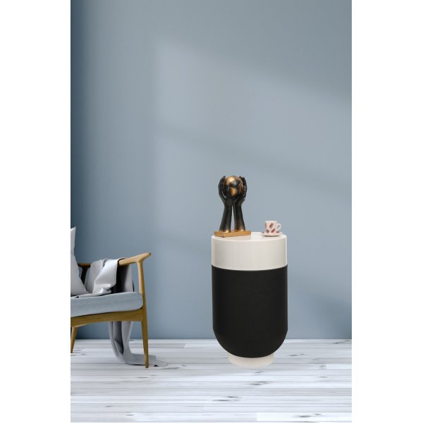 Bud sidebord 60 cm - Sort/hvit Bud sidebord 60 cm - Sort/hvit