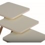 Trippelsett bord 34 x 34 cm - Krem