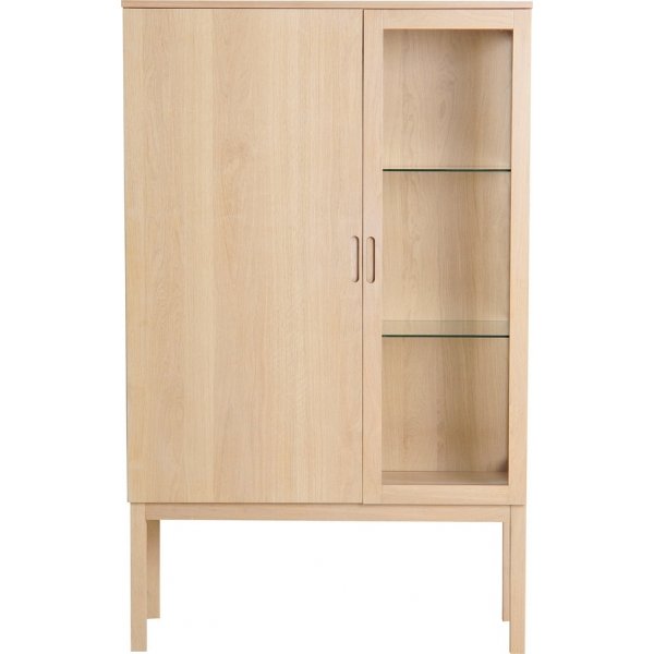 Olivia glassskap - Hvitpigmentert eik Olivia glassskap - Hvitpigmentert eik