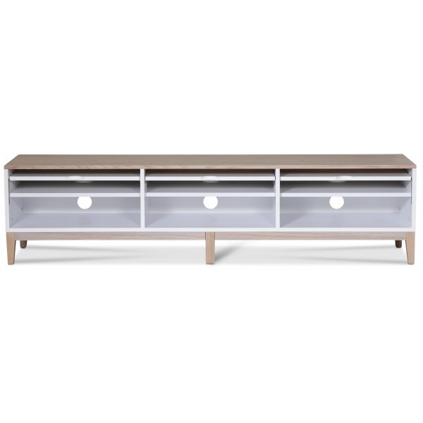 Borgholm TV-benk 188 cm - Hvit / Oljet eik Borgholm TV-benk 188 cm - Hvit / Oljet eik